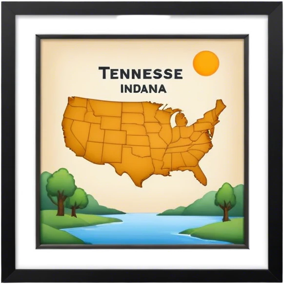 Tennessee and Indiana ￼ emoji
