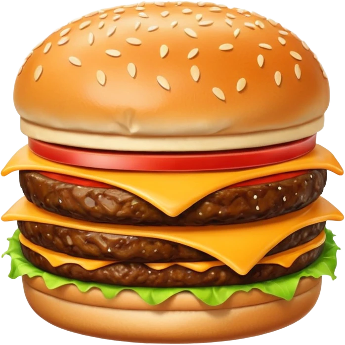 Happy burger emoji