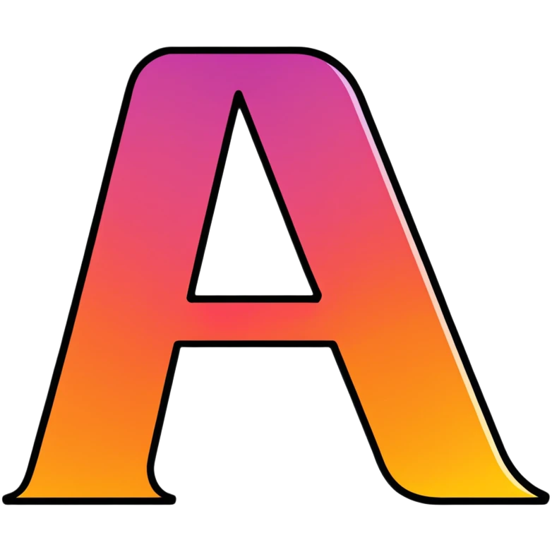 Color-gradient Alphabetical Letter “A” emoji
