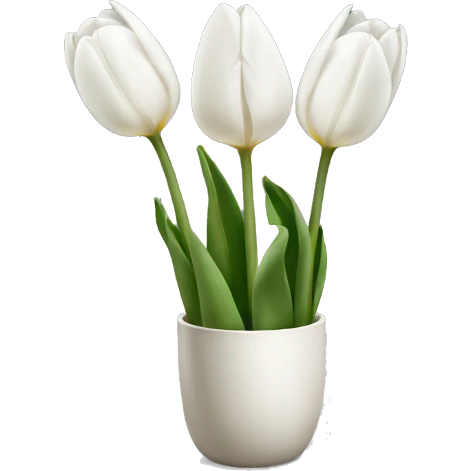 White tulips  emoji