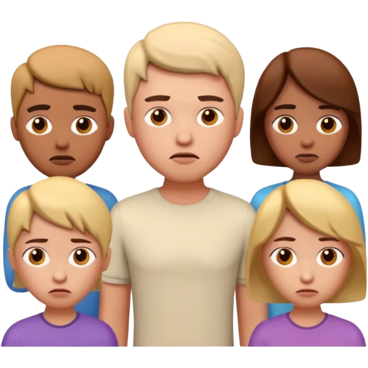 disapointment people, 3D emoji
