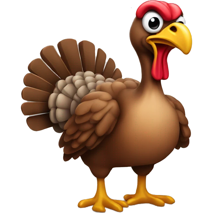 Really muscley turkey emoji