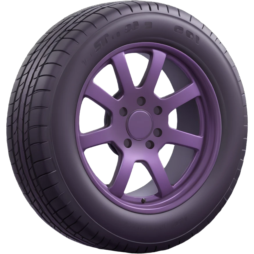 Create a tire emoji that looks exactly like the reference image in iOS emoji style. It should be 3D with shiny, smooth gradients, soft shadows, realistic tire texture, and a classic emoji look. emoji