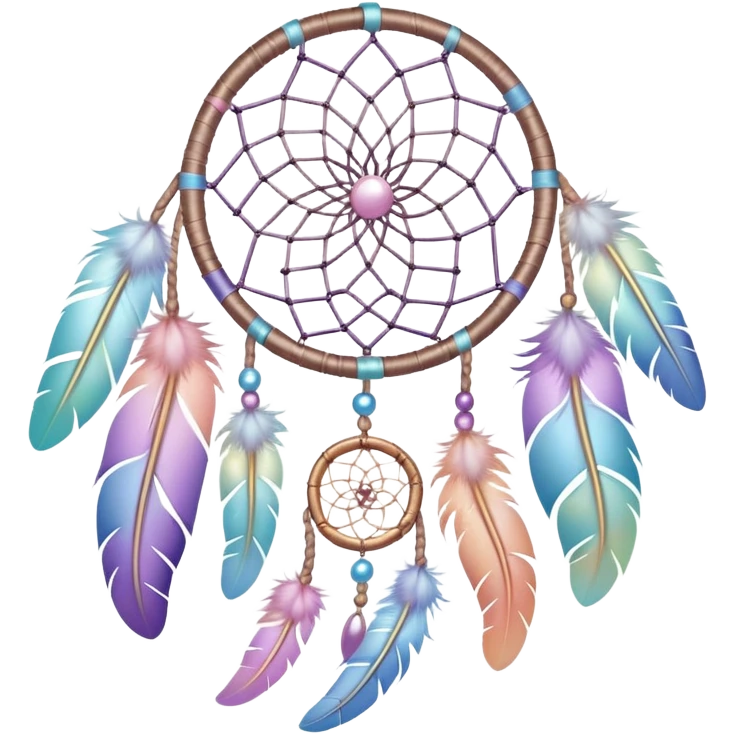 Iridescent pastel dreamcatcher emoji