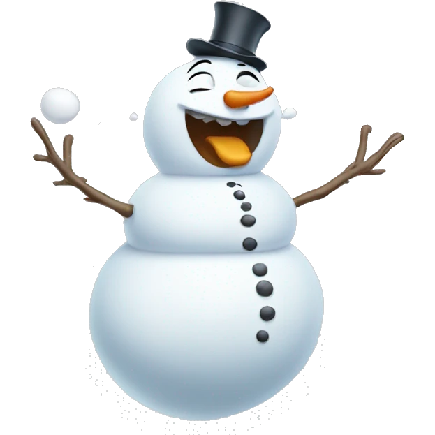 Snowman farting emoji