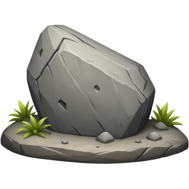 A BOULDER in front of a tomb emoji