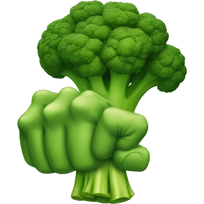 fist made of broccoli emoji