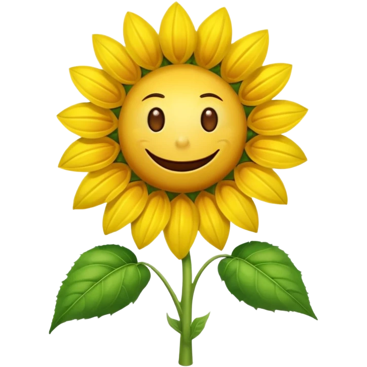 a exact  picture of the sunflower from Plants vs. Zombies emoji