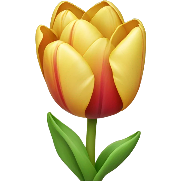 With Tulip flower  emoji