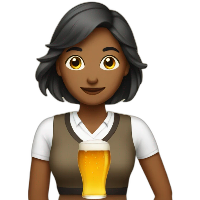 Woman beer lover emoji