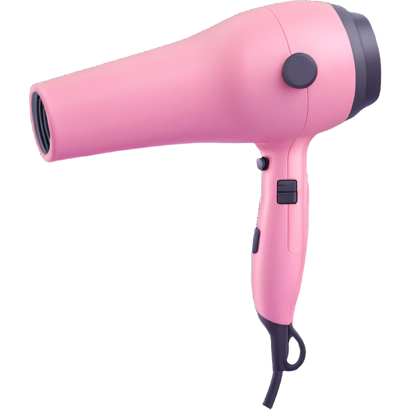 pastel pink hair dryer emoji