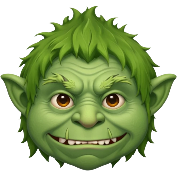 Creepy troll looking tired emoji