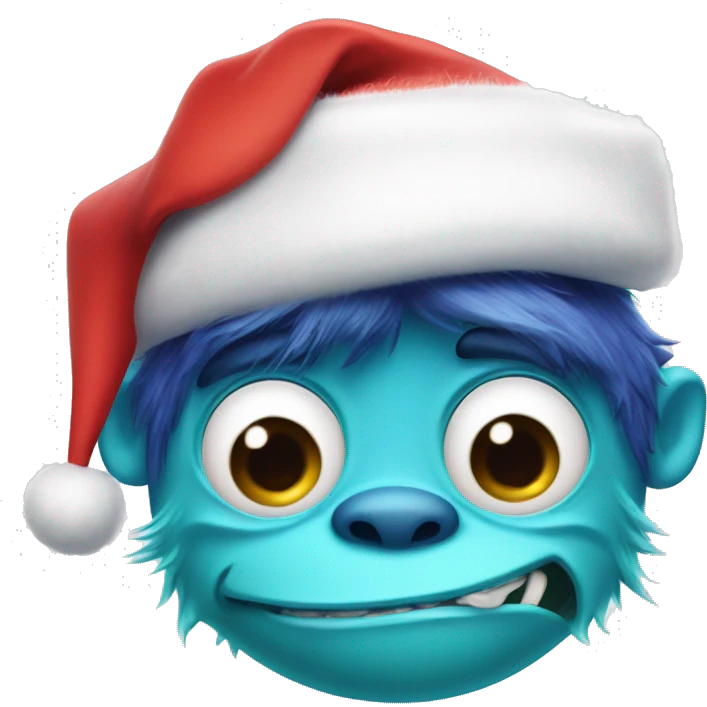 Mike Monsters Inc wearing Santa hat emoji
