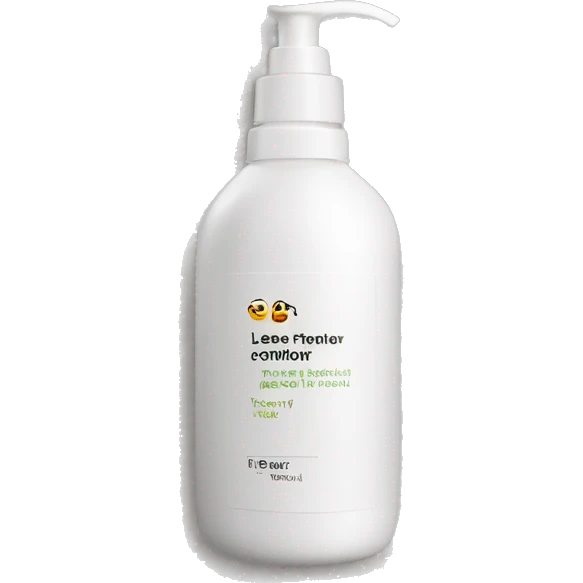 leave-in conditioner bottle with label emoji