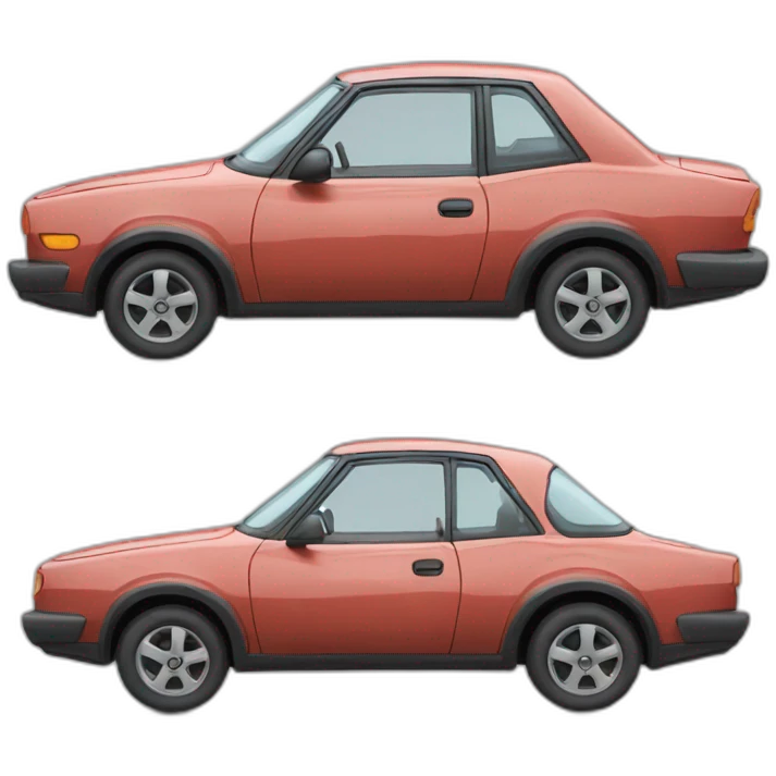Une voiture qui sourit emoji