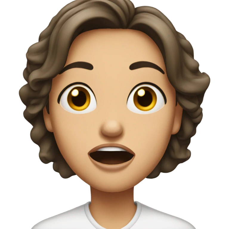 Woman jaw open in shock  emoji
