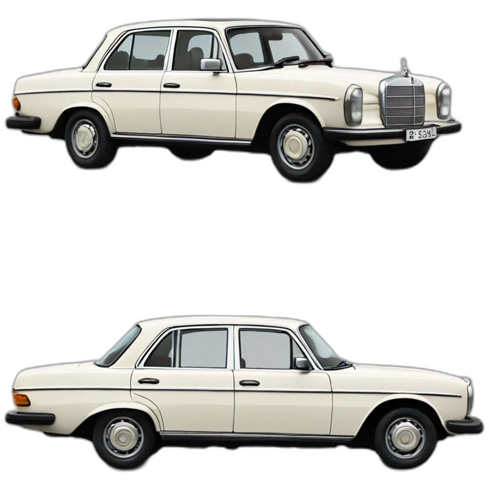 trip around galicia in a old white mercedes benz 1975 240d seafood emoji