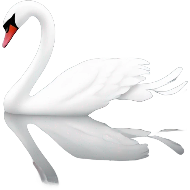 Black and white swan emoji