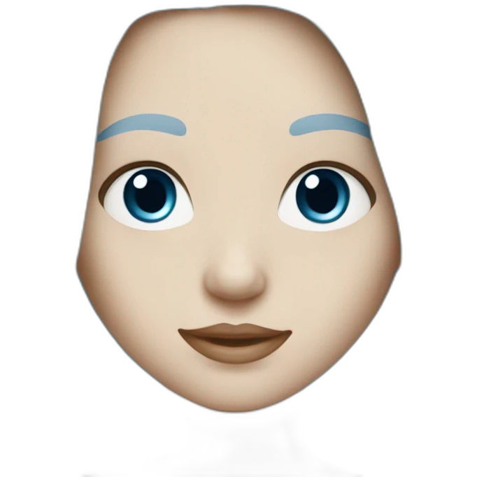 blue-white colored haired white girl emoji