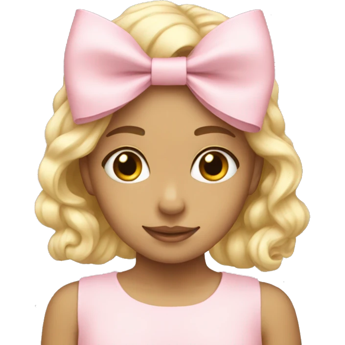Light pink bows emoji