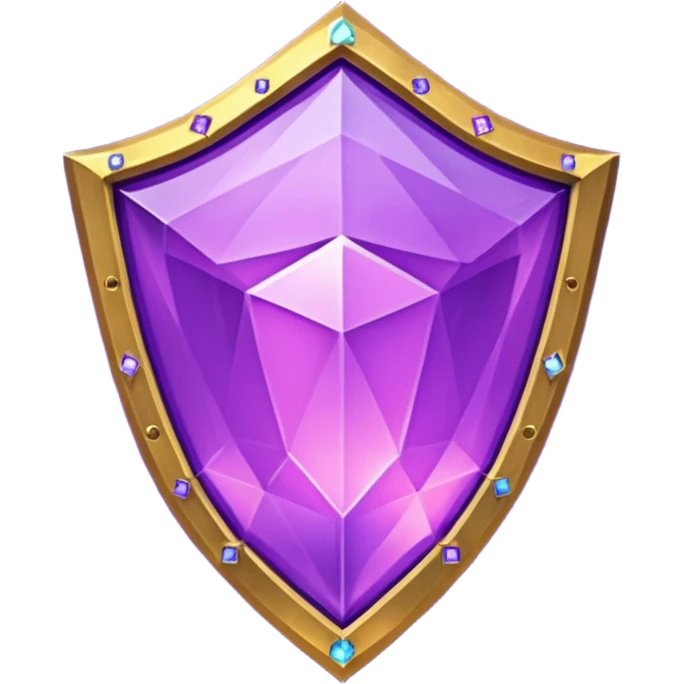 fantasy magic purple gem shield low poly emoji