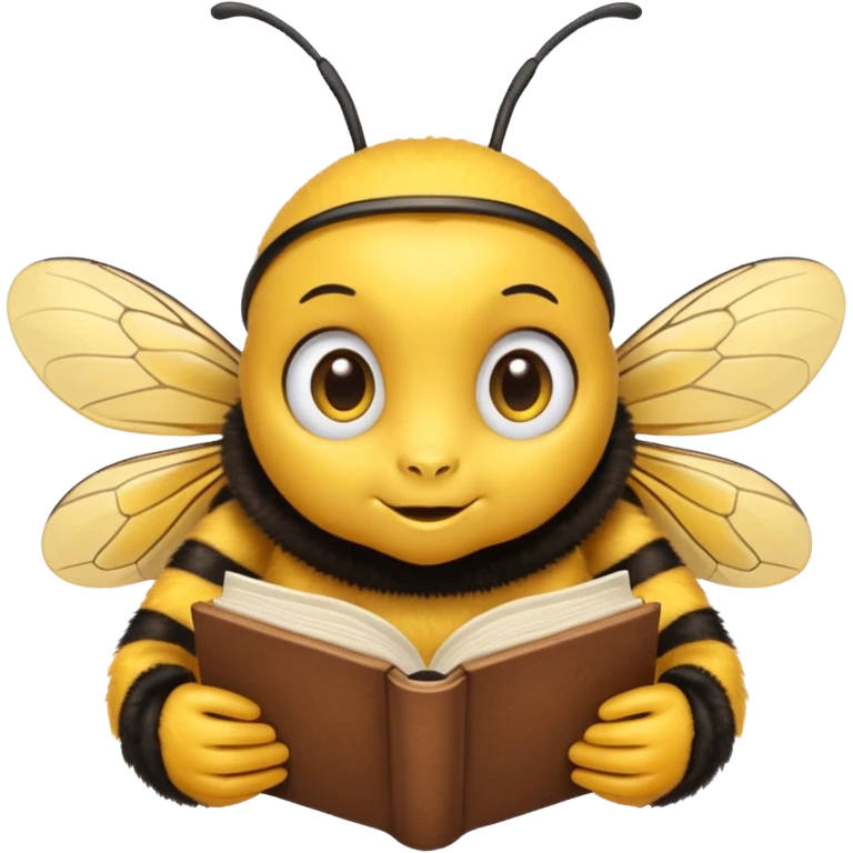kitap okuyan arı emoji