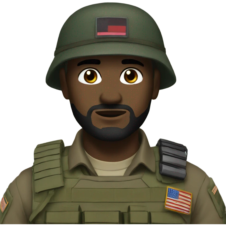 Neil from tenet in army custom and gun  emoji
