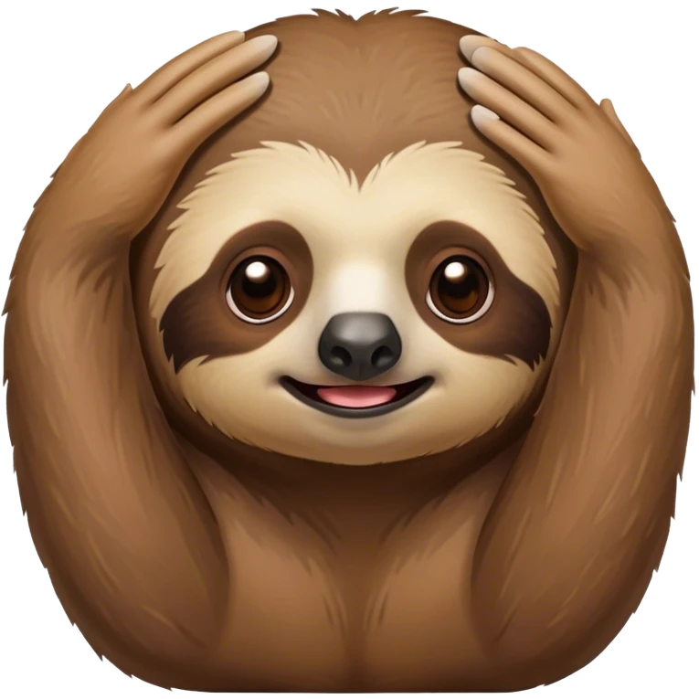 shocked sloth hands on face emoji