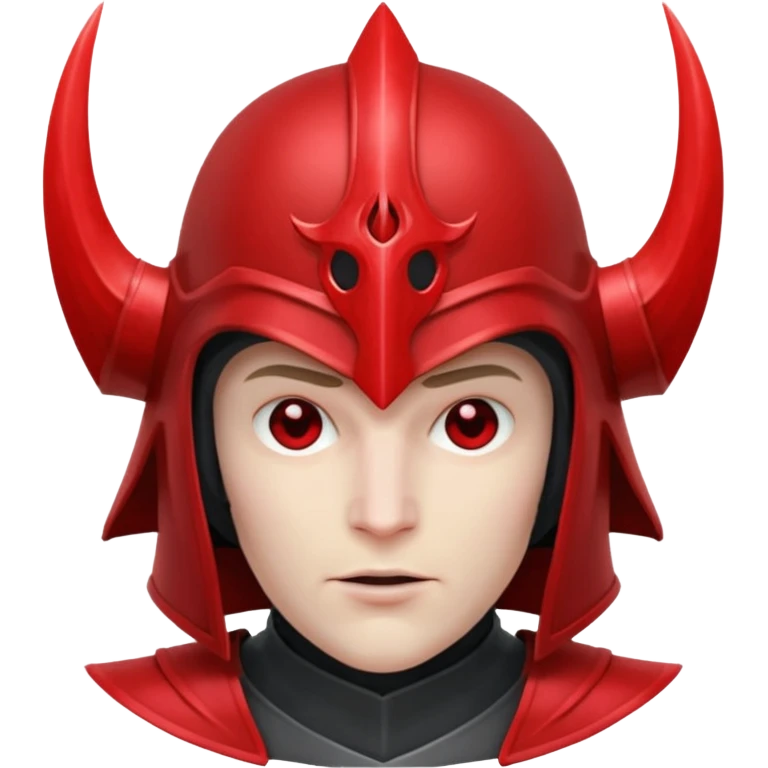 mystic knight with full face helmet and has he has red eldricth powers emoji
