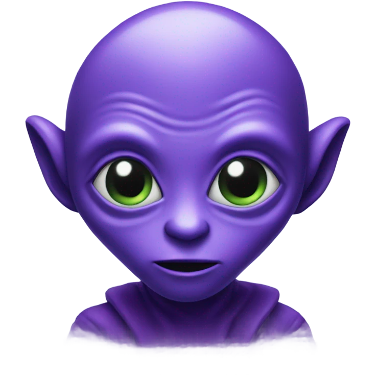 Purple alien emoji