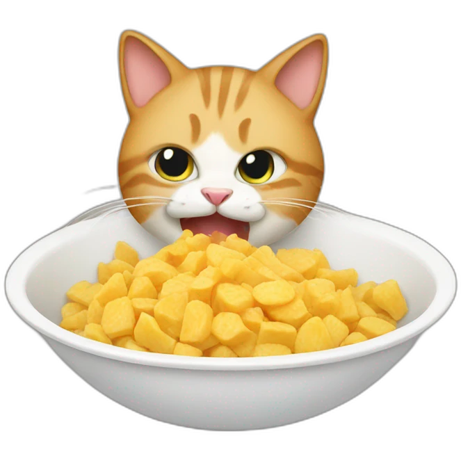 Cat eating emoji