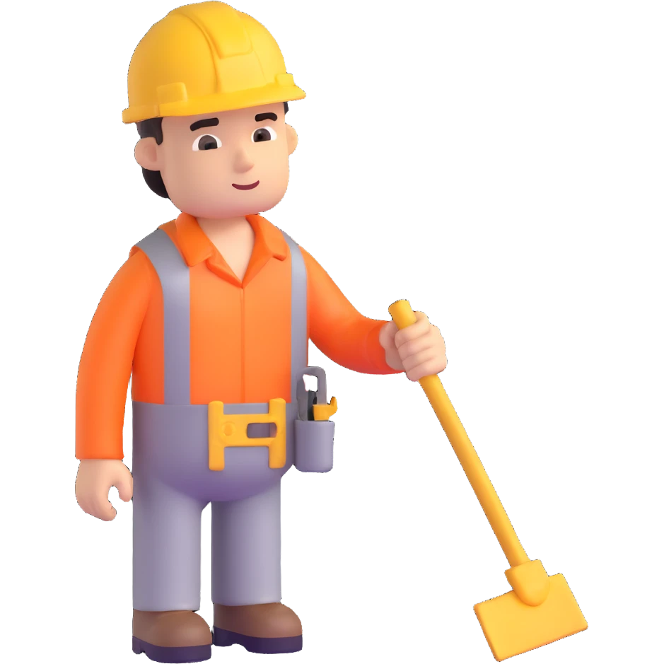 builder constructing himself, self-creation emoji