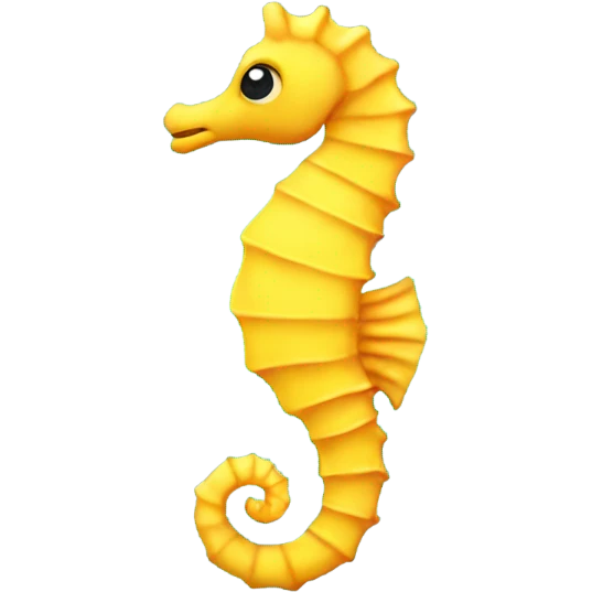 a yellow seahorse emoji