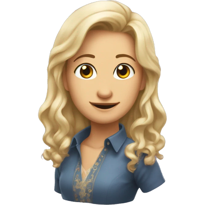Той Пудель с кулончиком луна на шее emoji