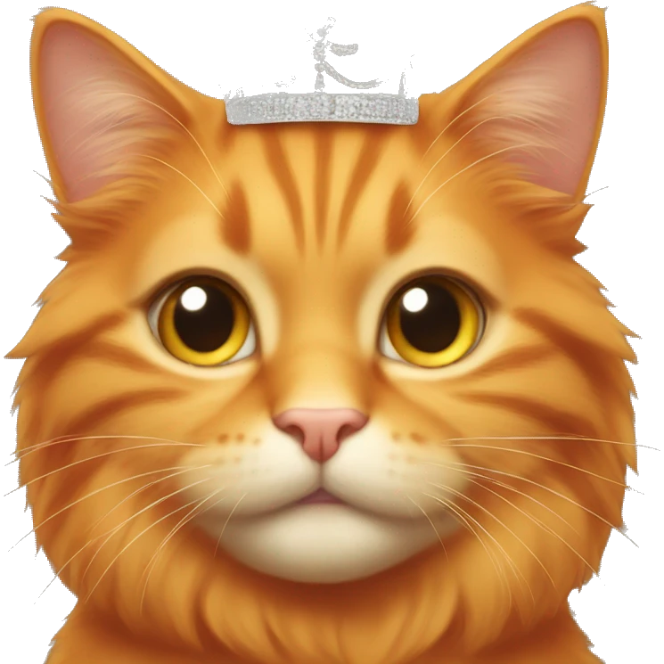 All orange cat with tiara emoji
