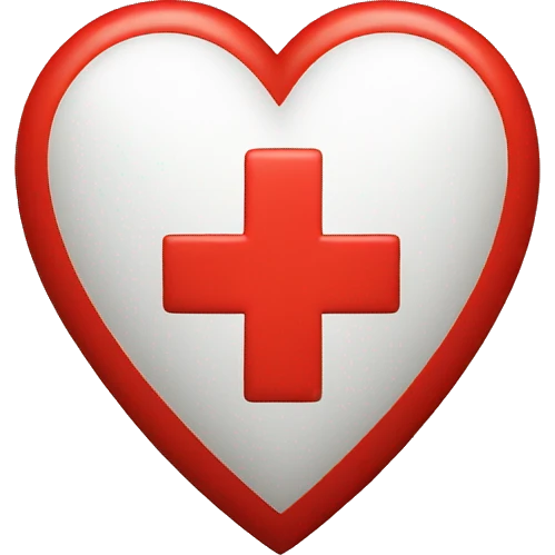 Red Cross in the heart  emoji