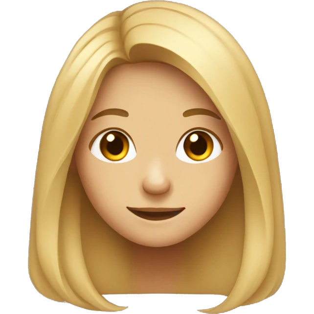 smiling girl with long hair emoji