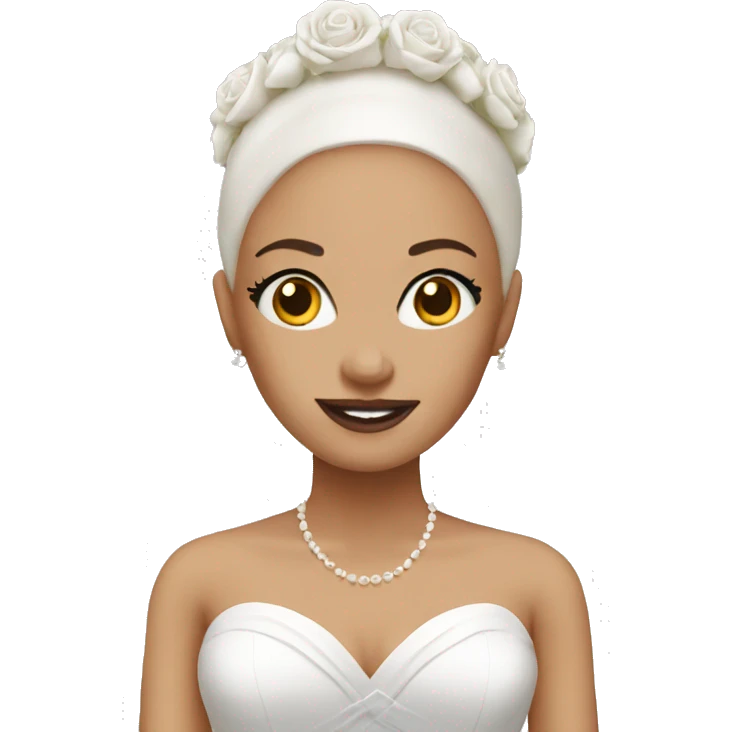 Bald bride emoji