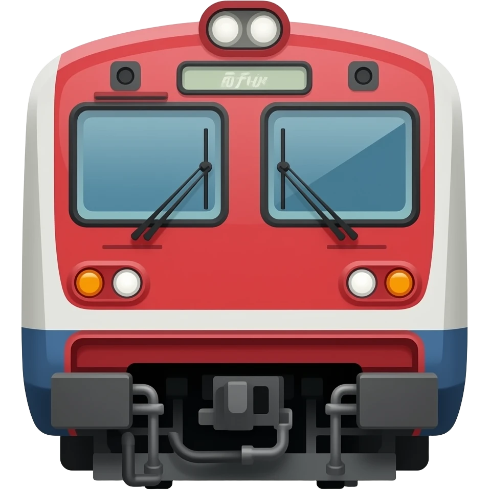 Indian urban red train emoji