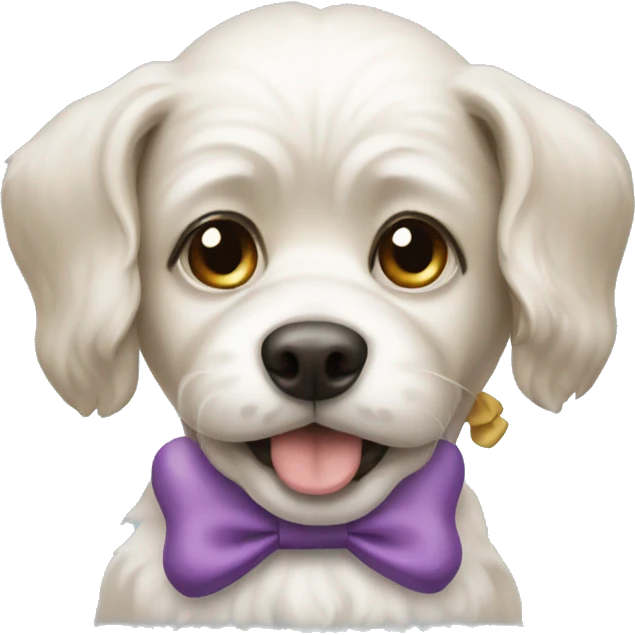 dog with a bow emoji