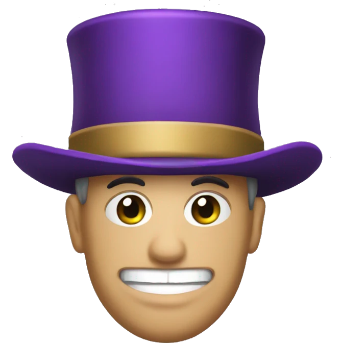 purple cylinder hat emoji
