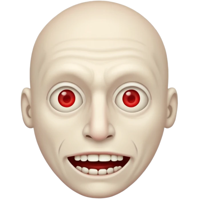 Creepy man with big mouth and no nose and ears no nose emoji