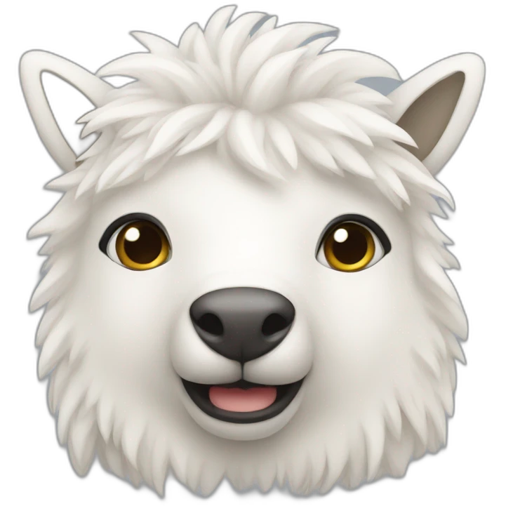 White alpaga body emoji