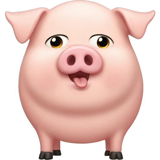 fat pig emoji