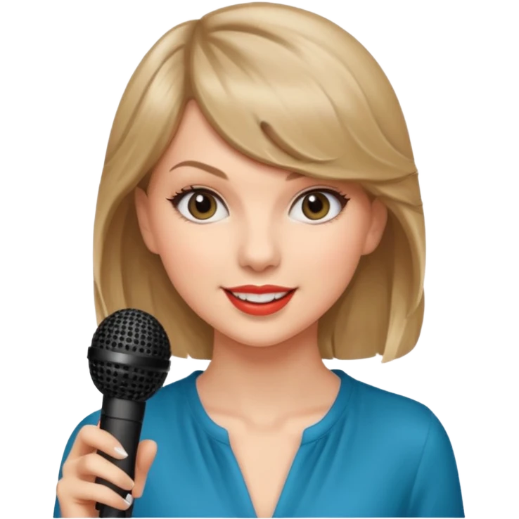 taylor swift with mic emoji