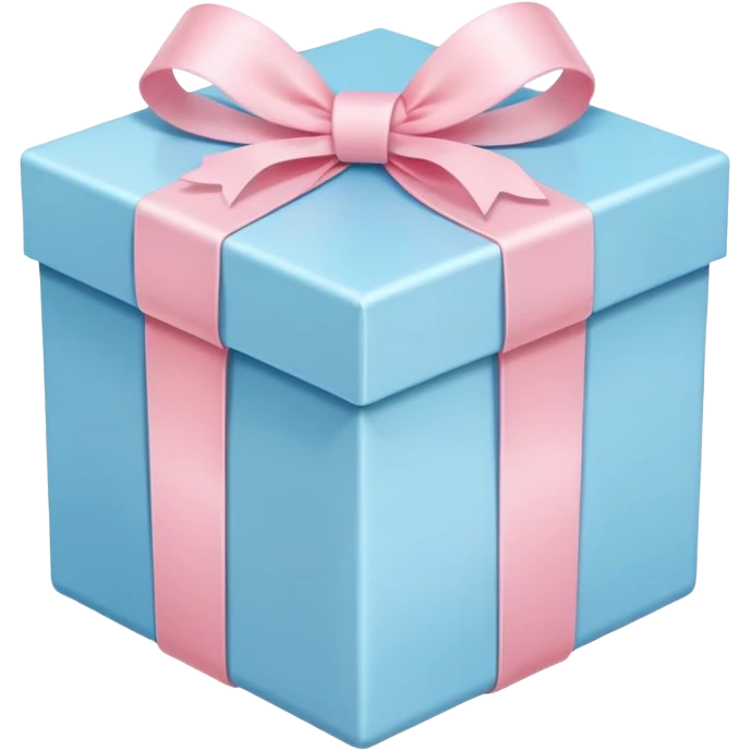 pastel colored gift box with ribbon, soft pastel colors emoji