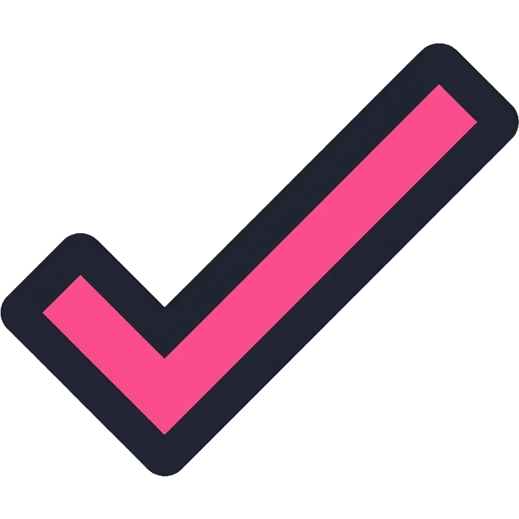 hot pink checkmark emoji
