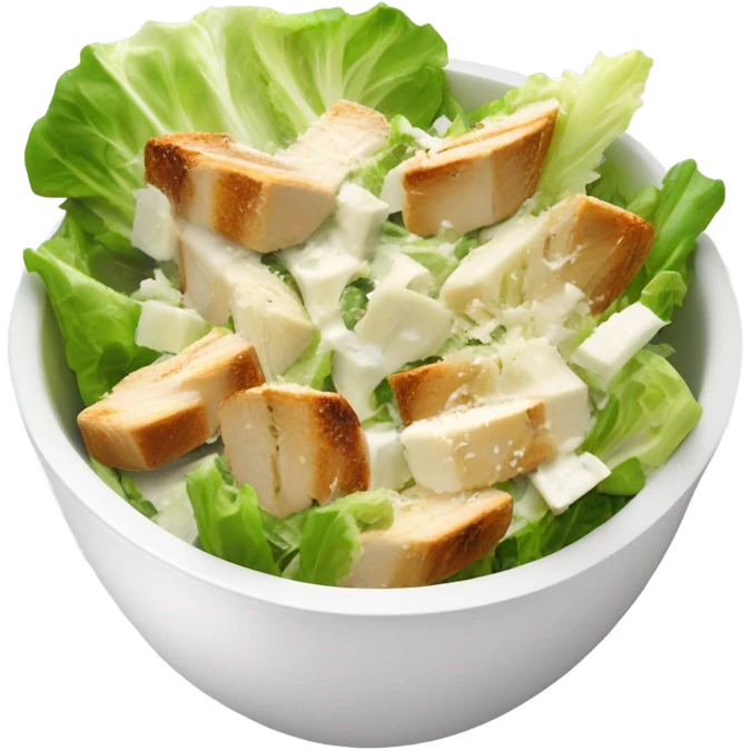 Cesar salad with  chicken and Cesar dressing  emoji
