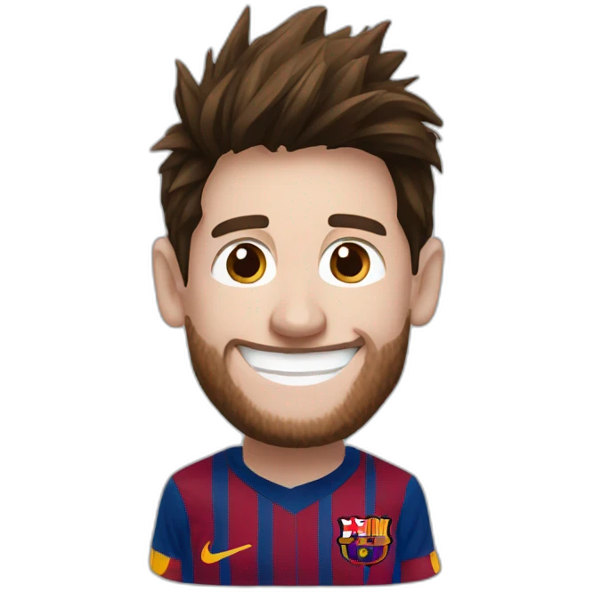 Messi smiling emoji