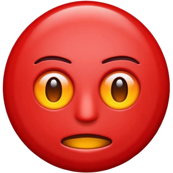 Urgent red alert emoji, glowing red, strong contrast, simple emoji design. emoji